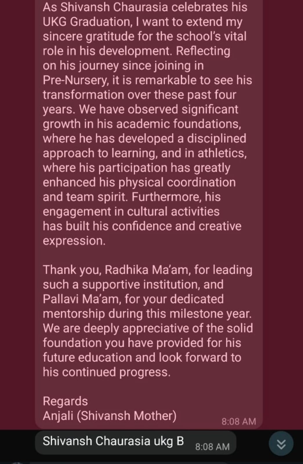 Parent Feedback